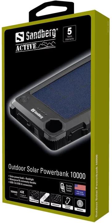 Actual product image Sandberg outdoor solar (10000 mAh, 37 Wh)
