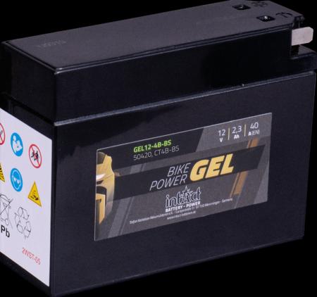 Intact GEL12-4B-BS Bike-Power GEL 2.3Ah batterie de scooter (DIN 50420) YT4B-BS (12 V, 2.30 Ah, 40 A)
