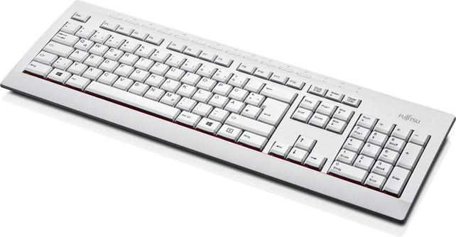Produktbild Fujitsu Keyboard KB521 USB Standard International Deutsch marble grey DE/US (Eng. Int., Kabelgebunden)