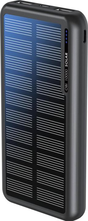 Boompods Obi 10,000mAh Solar Powerbank - Black (10000 mAh)