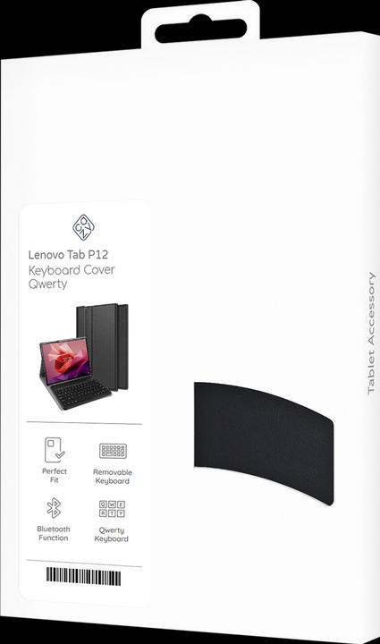 Actual product image Cazy Keyboard Cover Compatible with Lenovo Tab P12 - Protective Case with Magnetic Detachable Keyboard - (Eng. Int.)