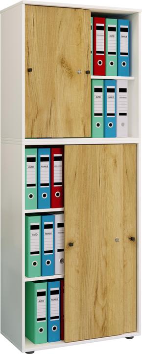 Produktbild VCM Büroschrank Schiebetüren Lona 5fach (70 x 37 x 184 cm)