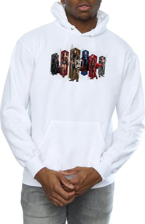 Immagine prodotto Justice League Movie Team Hexagons Felpa con Cappuccio Uomo (3XL)