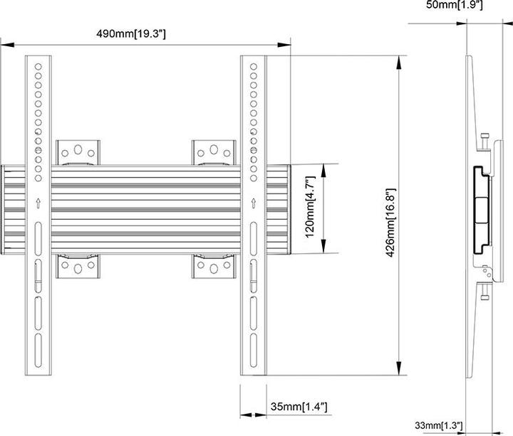 Immagine prodotto Multibrackets Montaggio a parete fisso, 40"-65", VESA 100x100-400x400