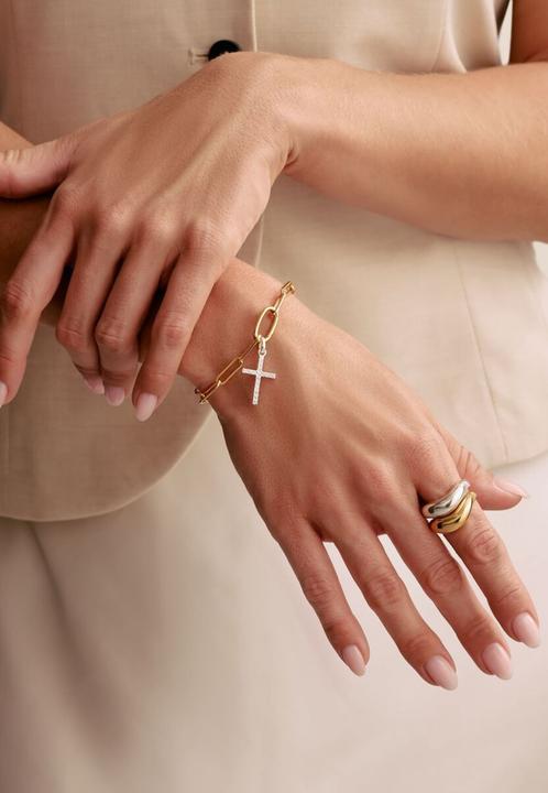 Immagine prodotto Thomas Sabo Charm-Anhänger Kreuz mit Steinen Connect Silber (Argento)