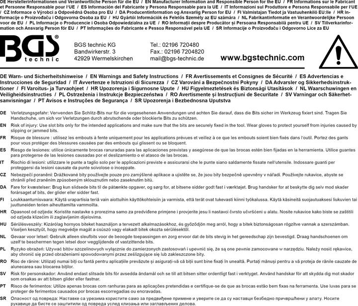 Immagine prodotto BGS Inserto per bit | unità quadra 6,3 mm (1/4") | fessura 4 mm (4 mm)