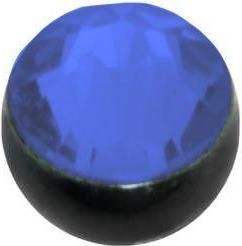 Bijouteria 1.2mm Piercing-Kugel (Premium Kristall, Chirurgenstahl 316L, PVD Beschichtung (schwarz))