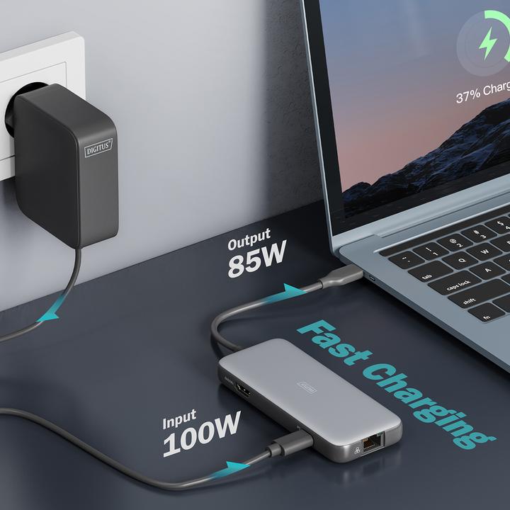 Actual product image Digitus USB-C docking station, 7-port (USB-C, 7 Ports)