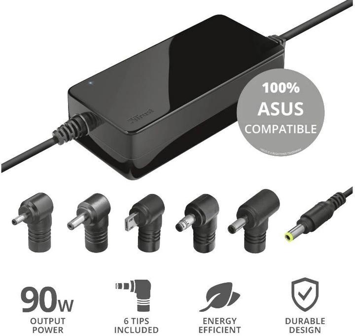 Produktbild Trust Netzteil 90 W Maxo für Asus Notebooks (90 W)