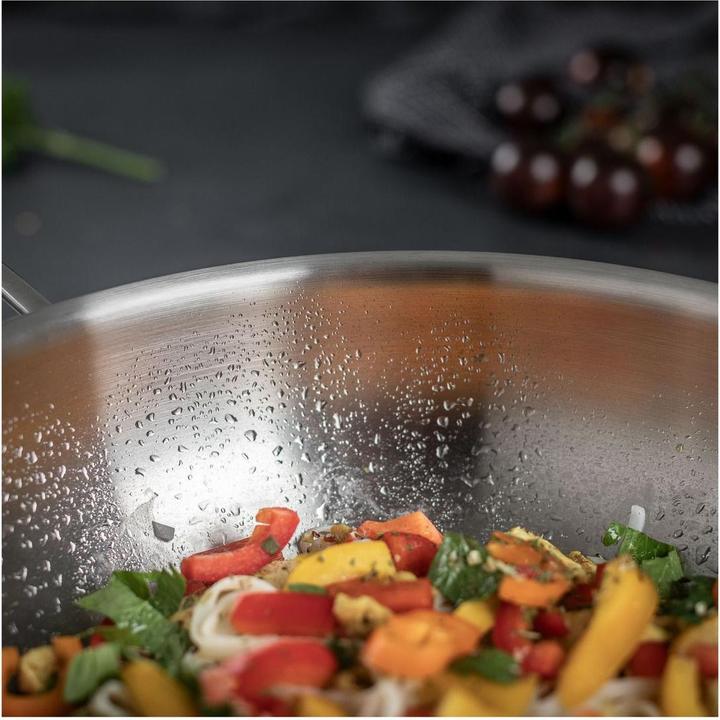 Productafbeelding Kuhn Rikon CULINARY FIVEPLY Wok sans revêtement Ø 28 cm (28 cm, Wokpan, Aluminium, Roestvrij staal)
