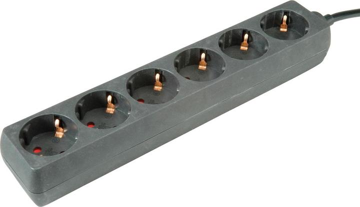 Immagine prodotto Roline ciabatta a 6 vie senza interruttore nero 3m (6 x, CEE 7/3, CEE 7/4, 3 m)