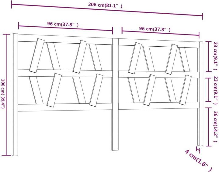 Produktbild VidaXL Lamech (206 x 4 x 100 cm)