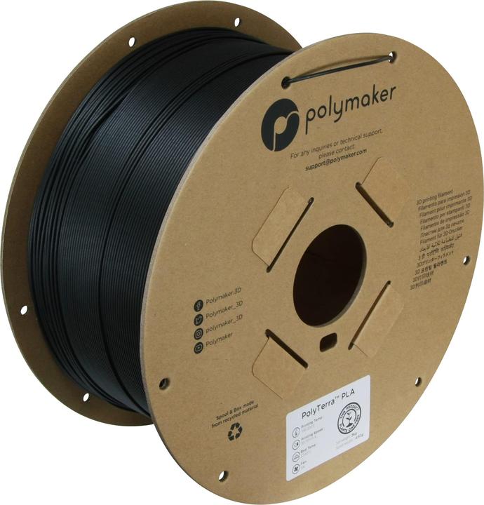 Polymaker PolyTerra PLA (PLA, 1.75 mm, 3000 g, Black)