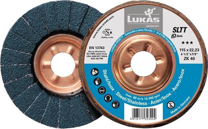 Actual product image Abrasive flap disc SLTT 125 grit 40 zirconia alumina steel backing PU: 10 (40)