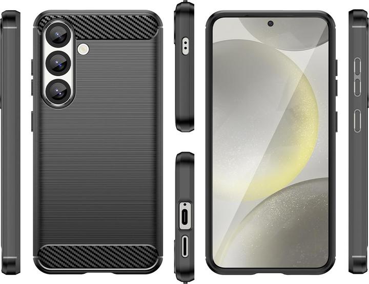 Produktbild Hurtel Carbon Case Flexibles Silikon für Xiaomi 15 Ultra - Schwarz (Xiaomi 15 Ultra)