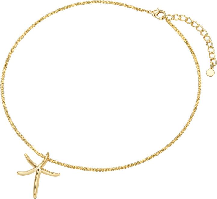 Image du produit Lulu & Jane Étoile de mer en alliage métallique or jaune 45,0 cm chaîne de base + 6,0 cm extension - 33028 (Alliage métallique)