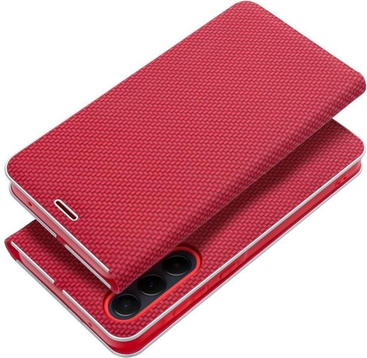 Produktbild OEM Book case LUNA Book Carbon for SAMSUNG A41 red (Samsung Galaxy A41)