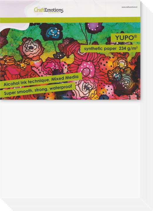 Image du produit Craft Emotions Papier Yupo blanc, DIN A4, 234 g/m², blanc (234 g/m², 10 x)