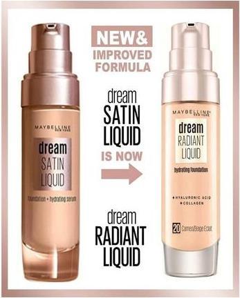Immagine prodotto Maybelline New York Maybelline Dream Radiant Liquid Hydrating Foundation with Hyaluronic Acid and Collagen 02 Fair Beige (02 Beige chiaro)