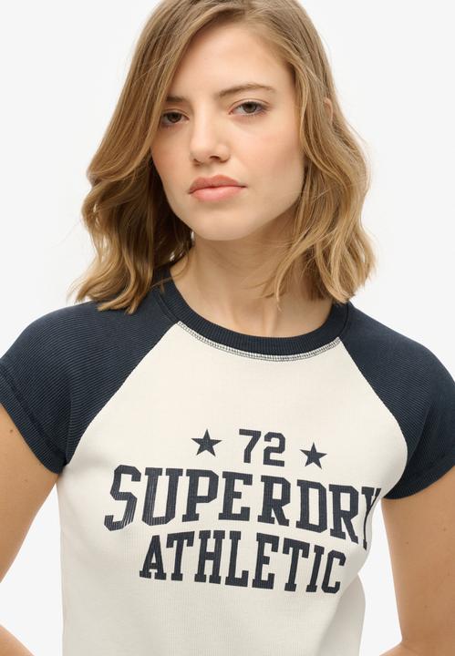 Actual product image Superdry Ath Ess Raglan Cap Sleeve Tee (10)
