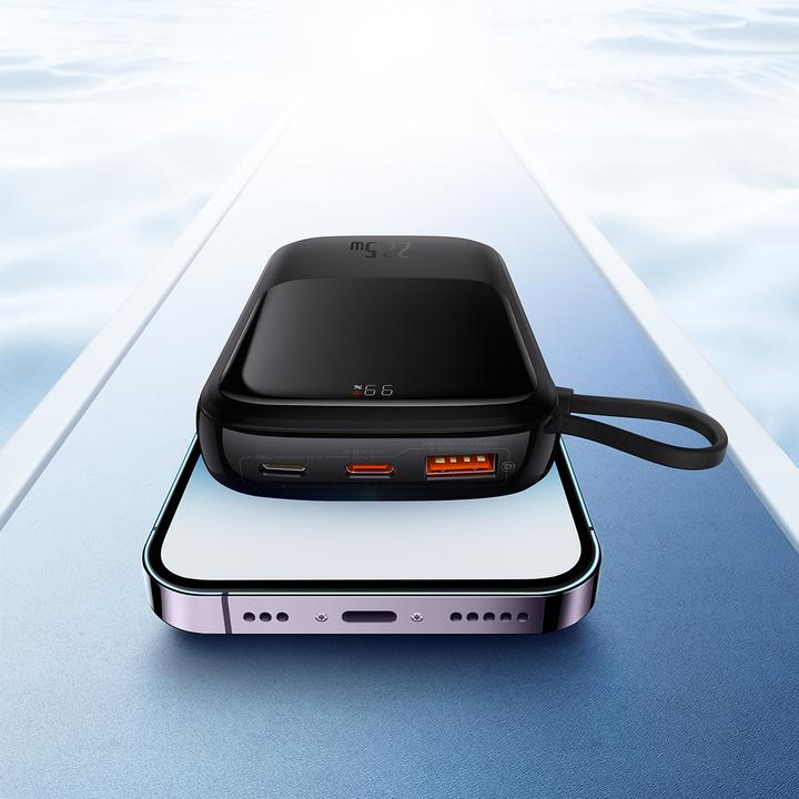 Actual product image Baseus Qpow Pro Overseas Edition + USB C 3A Cable (10000 mAh, 20 W, 37 Wh)
