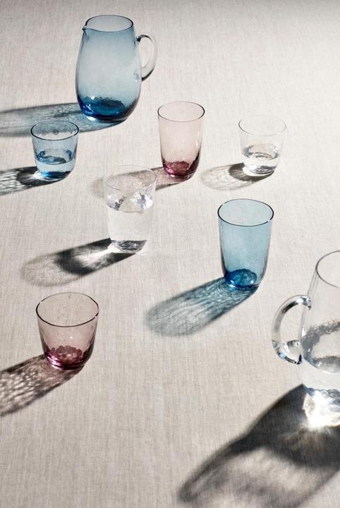 Actual product image Broste Copenhagen HAMMERED drinking glass 4 pcs. clear 0.5 l (0.50 l, 4 x)