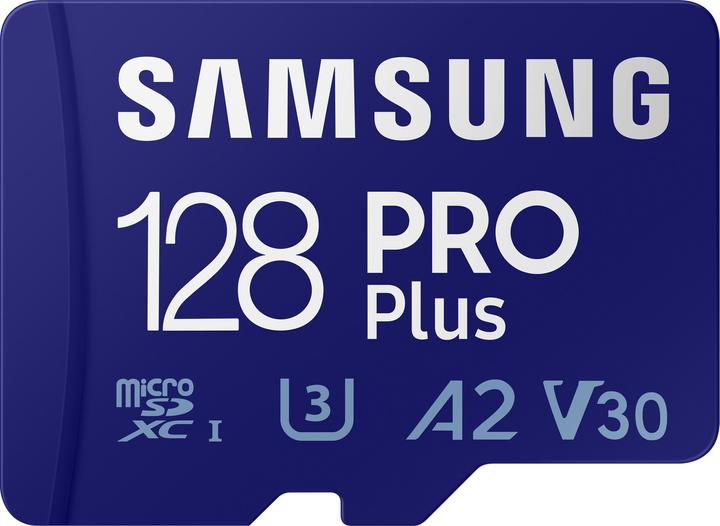 Samsung Lettore di schede SD MicroSD SDXC PRO Plus (128 GB, microSDXC, U3, UHS-I)