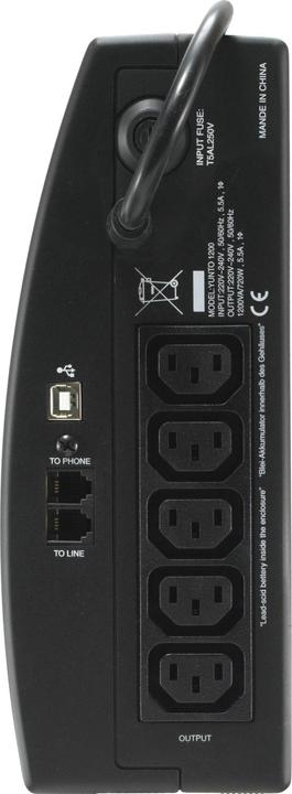 Actual product image Online USV Yunto 1200, 1200VA/720W (1200 VA, 720 W, Line-interactive UPS)