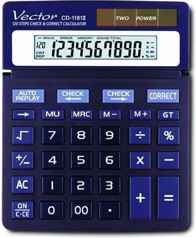 Produktbild Casio Calculator VECTOR KAV CD-1181II (Batterien)