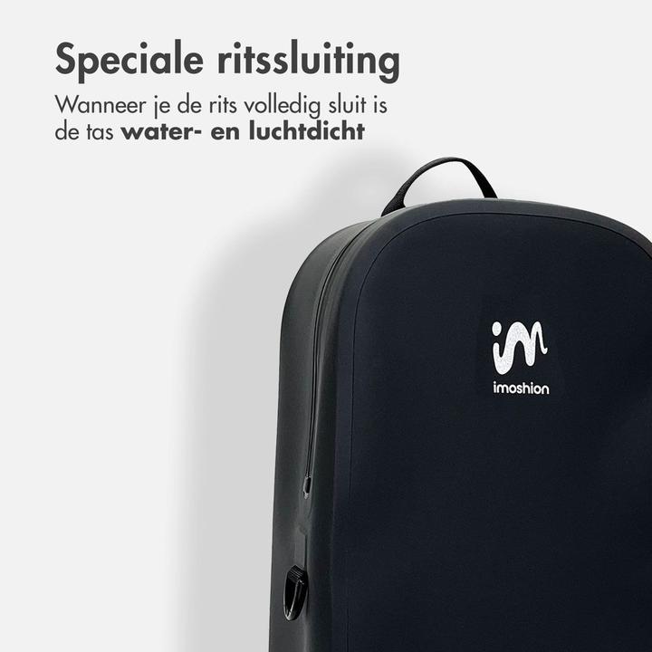 Produktbild iMoshion Air-Tight Waterdichte Rugzak - Small - 10 L - Waterproof Rugtas - Zwart (10 l)