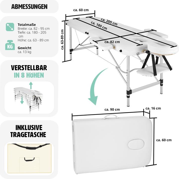 Actual product image tectake 2 zone massage table