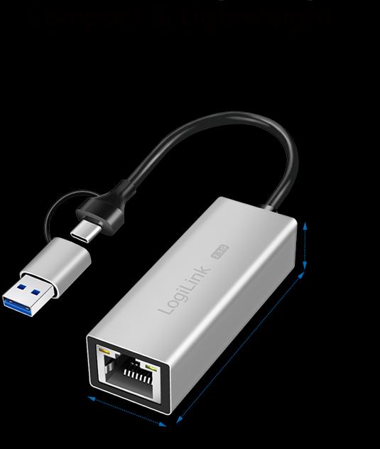 Produktbild LogiLink USB-A/-C zu 2.5G Ethernet (USB)