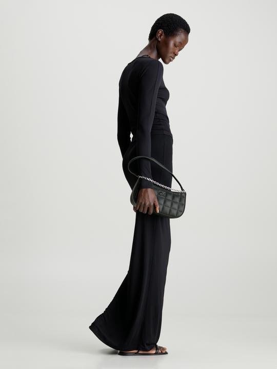 Actual product image Calvin Klein Square Quilt Chain Elongated Bag
