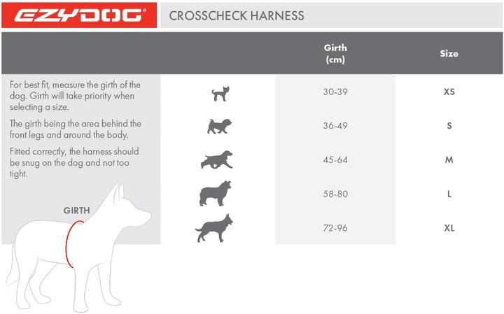 Image du produit EzyDog Crosscheck Harness - Hundegeschirr (S, Chien)