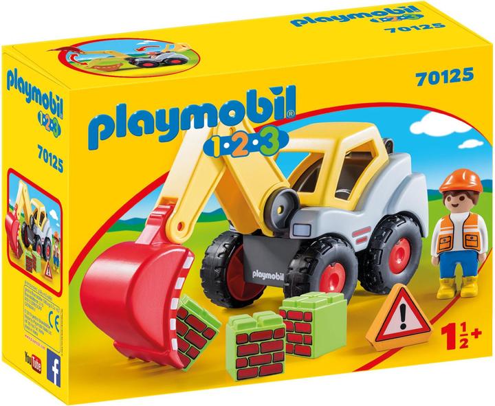 Produktbild Playmobil Schaufelbagger (70125, Playmobil 1.2.3)