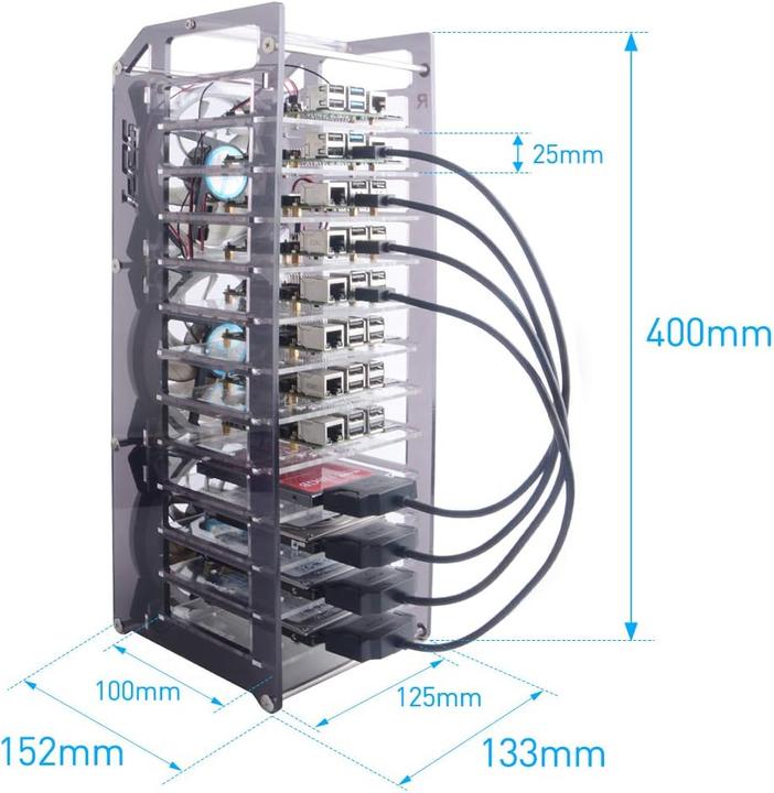 Actual product image GeeekPi Raspberry Pi cluster case