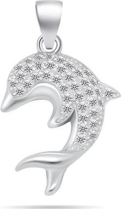 Brilio Silver - Decent silver pendant Dolphin PT125W