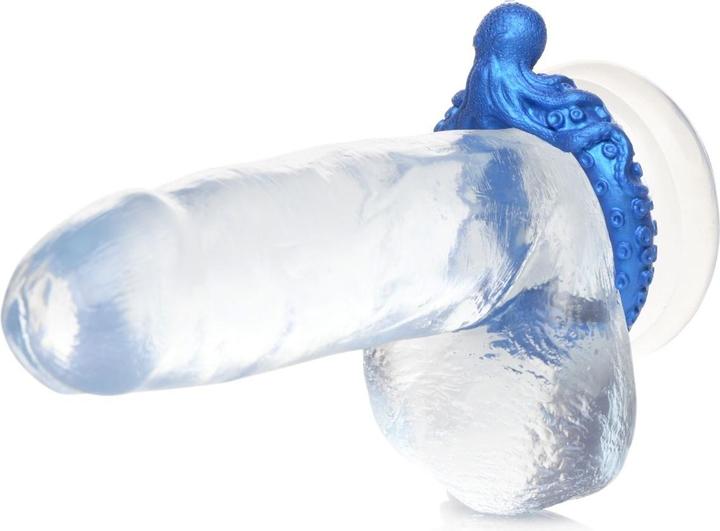 Actual product image Frisky Poseidon's Octo-Ring - Silicone Cock Ring - Blue (4 cm)