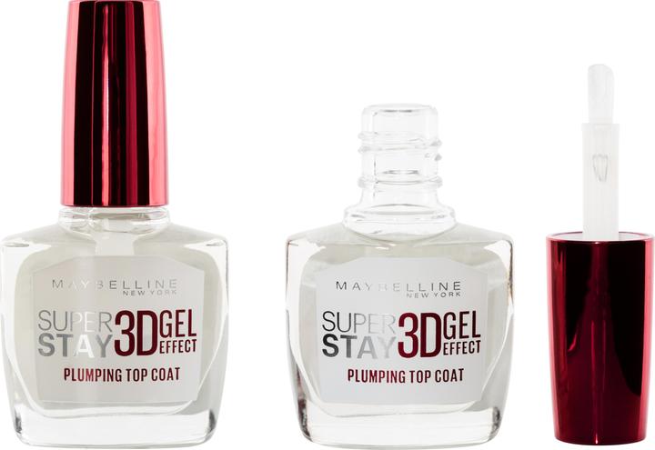 Actual product image Maybelline New York Superstay 3D Gel Top Coat (1 Transparent, Gel-Effect Nail Polish)