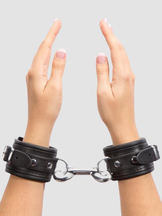 Actual product image Lovehoney DOMINIX Deluxe leather handcuffs