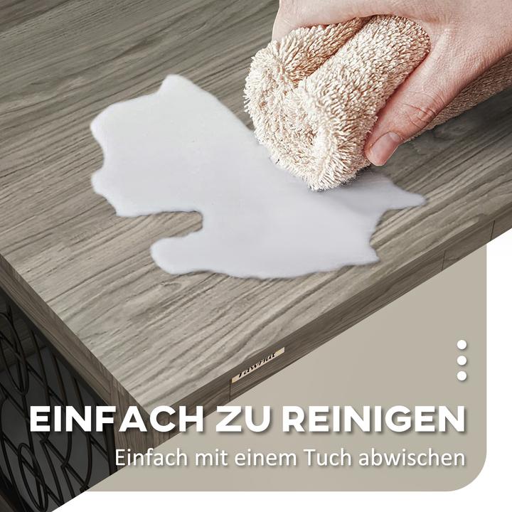 Image du produit PawHut Hundekäfig Spanplatte, Stahl Grau (Chenil pour chiens)