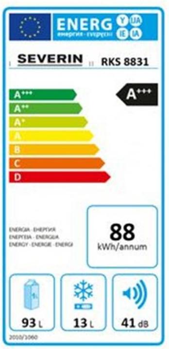 Label énergétique Severin RKS 8831 (108 l)