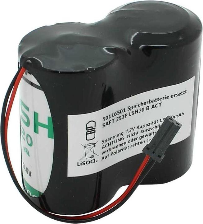 Image du produit AccuCell Speicherbatterie 7,2V ersetzt SAFT 2S1P LSH20 B ACT - 13 Ah (1 pcs, 13000 mAh, Batterie)