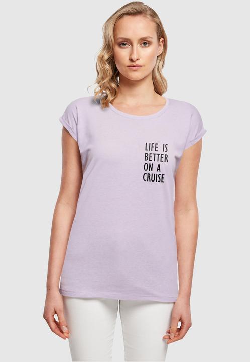 Actual product image Merchcode Ladies Life Is Better Extended Shoulder Tee - 113659 (S)