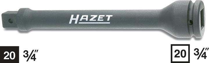 HAZET Schlag-, Maschinenschrauber Verlängerung 1005S-7 ∙ Vierkant20 mm (3/4 Zoll) ∙ Vierkant 20 mm …