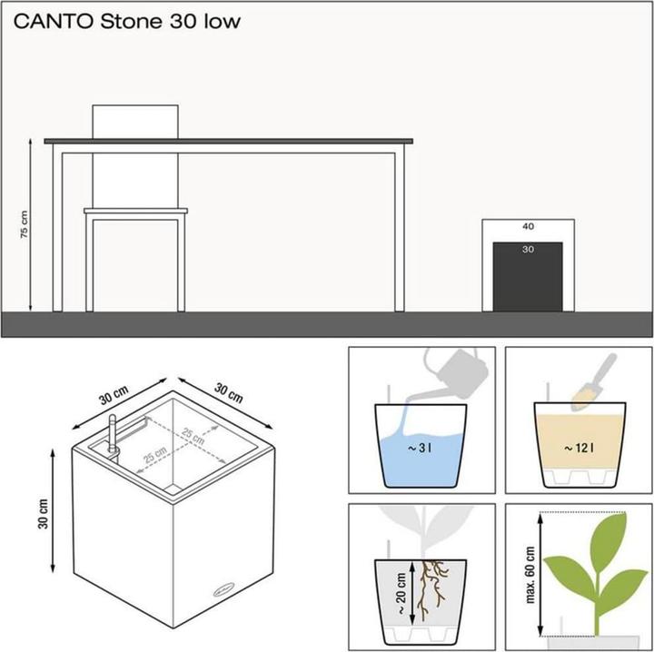 Produktbild Lechuza Canto Color Würfel (30 cm)