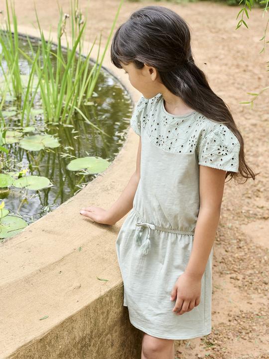 Produktbild Vertbaudet Mädchen Kleid mit Lochstickerei (110)