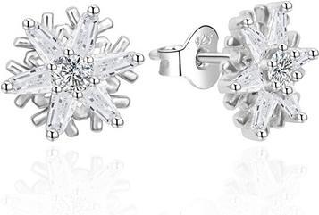 Image du produit Agato - Sparkling silver earrings Snowflakes AGT-E007PW