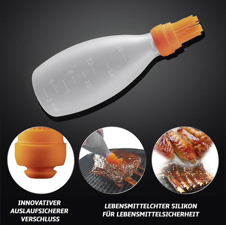 Produktbild Gourmet Easy Silikon-Marinierflasche Orange