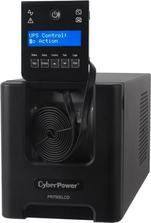 Actual product image Cyberpower PR750ELCD Line-Interactive 750VA/675W Sinsuwelle AVR LCD Output(6) IEC RS232 USB HID EPO SNMP (O... (750 VA, 675 W, Line-interactive UPS)